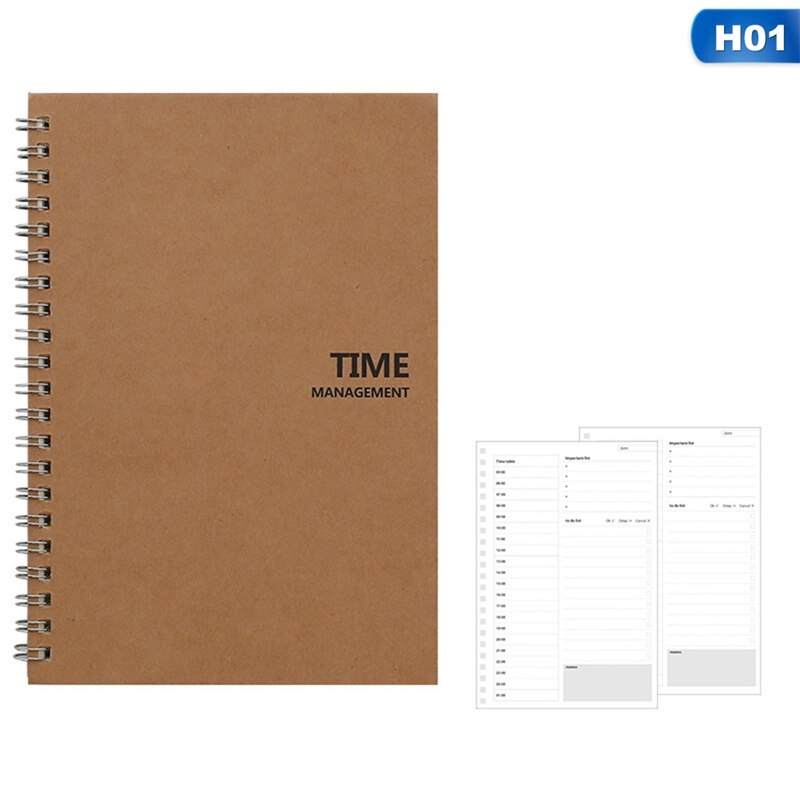 Daily Weekly Monthly Planner Spiral Notebook Time Memo important to-do list Organizer Agenda Office Schedule Stationary: Default Title