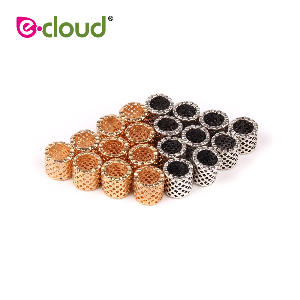 Ensemble de perles en métal argenté, 10 pièces/lot, 9 styles différents, Dreadlock, dreadlocks, dreadlocks, dreadlocks, dreadlocks, clips pour cheveux