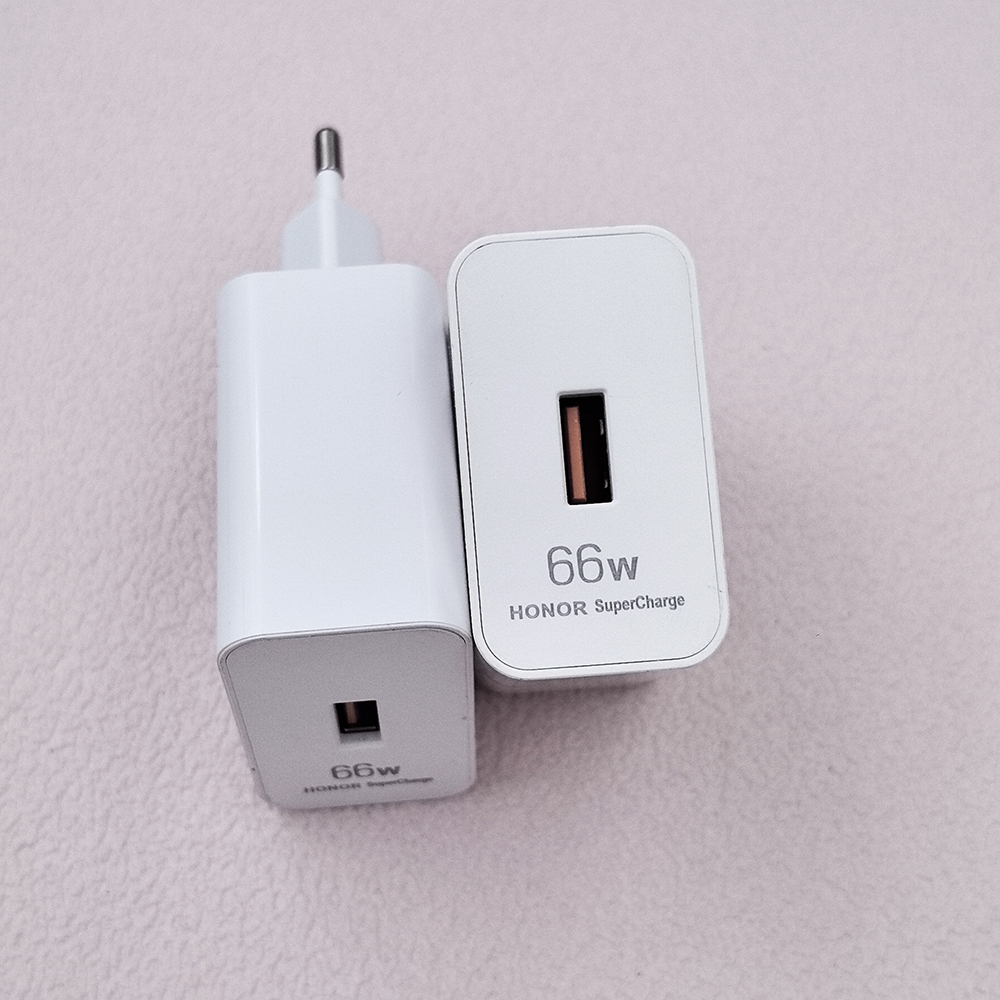 Honor 66W SuperCharge Snellader - EU/US Stekker, USB-C Kabel, GaN Technologie, Qualcomm & Huawei Quick Charge
