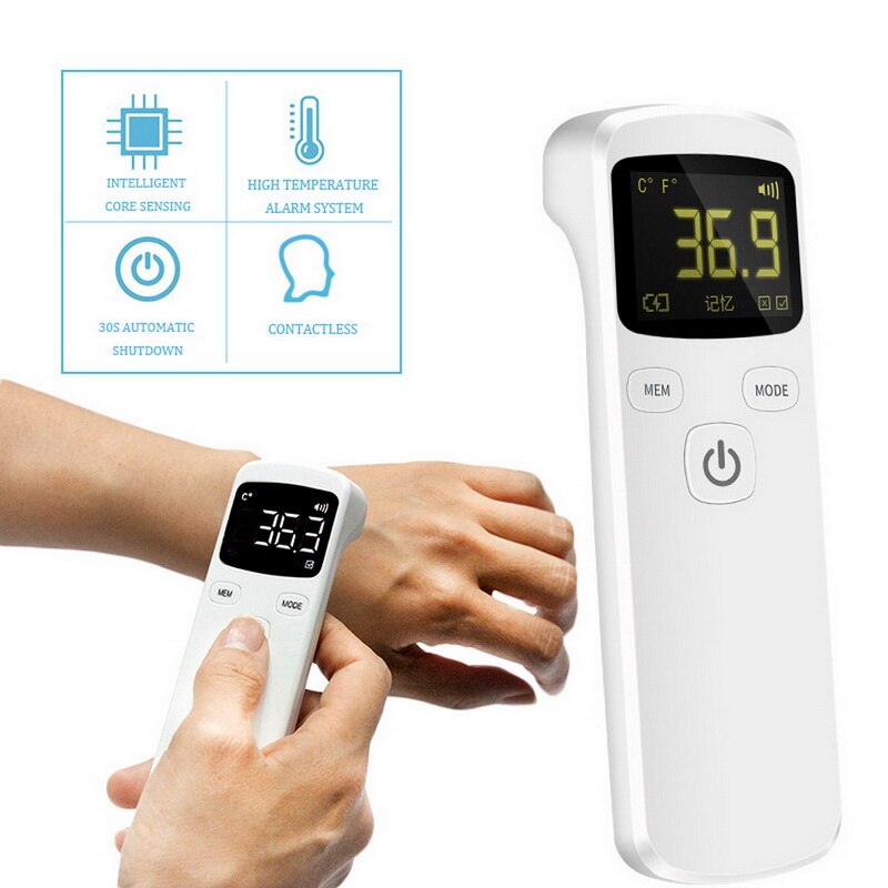 Contactloze temperatuur digitale infrarood thermometer 1- seconden nauwkeurige meting ir infrarood thermometer meting lcd digitaal: A