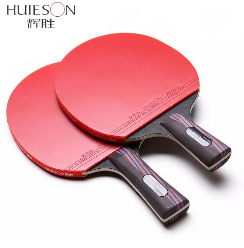 Huieson Carbon Fiber Table Tennis Racket Double Face Pimples-in Racket Rubber Table Tennis Bat with Bag