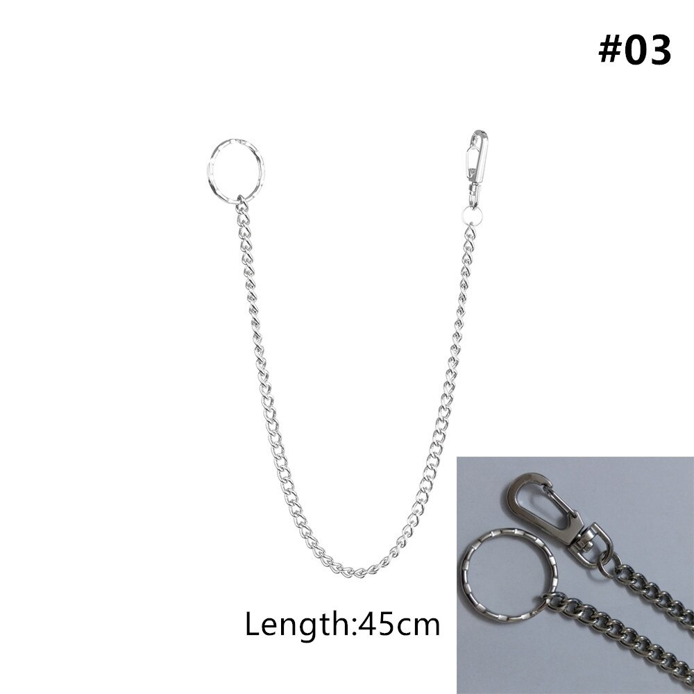 Multi Styles Street Big Ring Schlüssel Kette Rock Punk Hose Hipster Schlüssel Ketten Hose Keychain HipHop Zubehör: 3