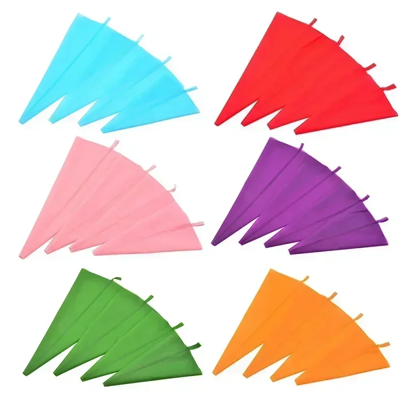 Gjør-det-selv silikonglasursprøyteposer til konditorvarer, gjenbrukbare kremposer til cupcakedekorering, bakeverktøy, kjøkkenutstyr, fondant, sukkerhåndverk