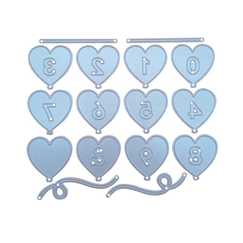 Balon Ballon numer urodziny 2018 Nowy przyjazd metal wykrojniki szablon ponczu papier robić scrapbookingu diy rzemiosło fotograficzne szablon umiera: Default Title