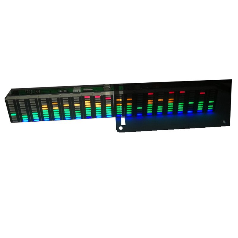 USB 5V ou 12V stéréo VU mètre indicateur analyseur de spectre de musique 20 segments affichage de niveau de LED