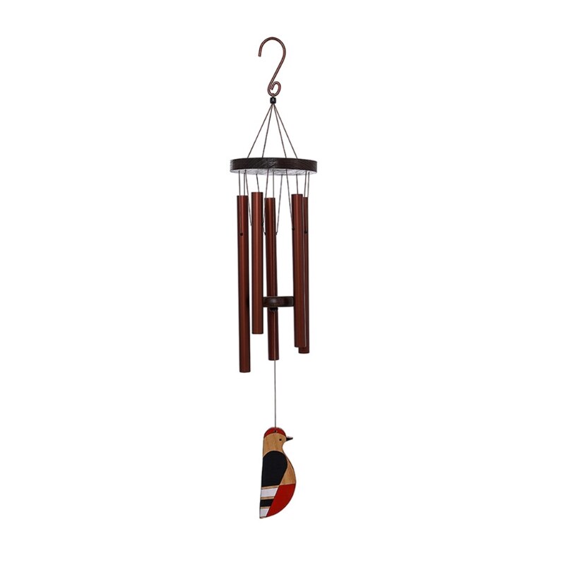 Windgong Rustgevende Melodische Tone Aluminium Buis Hout Vogel Wind Bell Tuin Decor