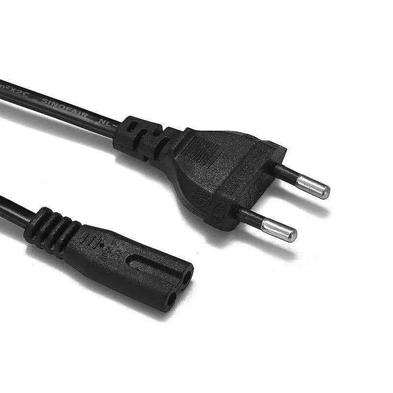 2-Prong Pin AC Power Kabel US/EU/UK/AU Plug 1.2M Verlengkabels Universele huidige Kabel Adapter Cord Lead Opladen Lijn Draden