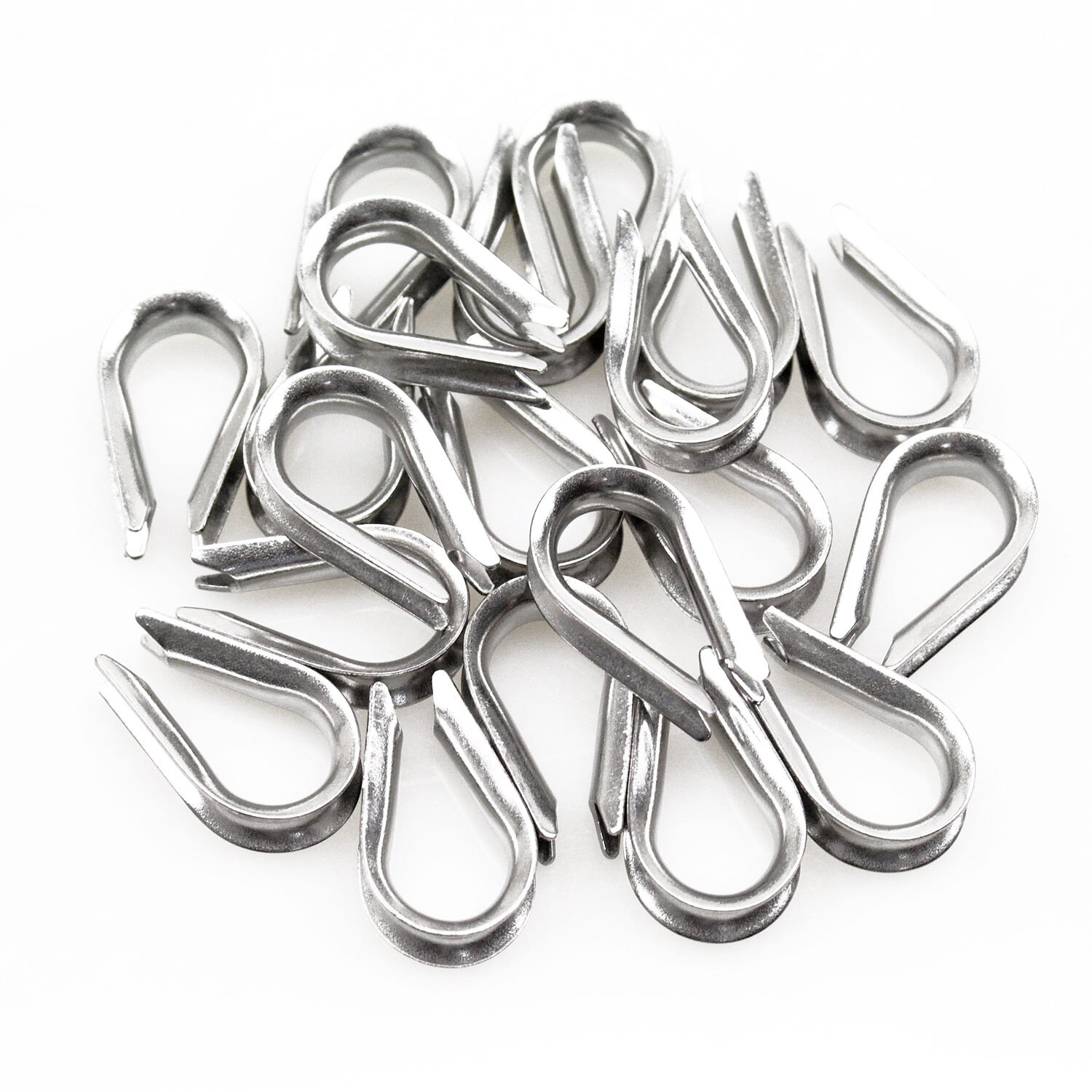 GTBL 30 PCS M3 Stainless Steel Thimble for 3/32 inch and 1/8 inch Diameter Wire Rope, Wire Rope Chain Thimble