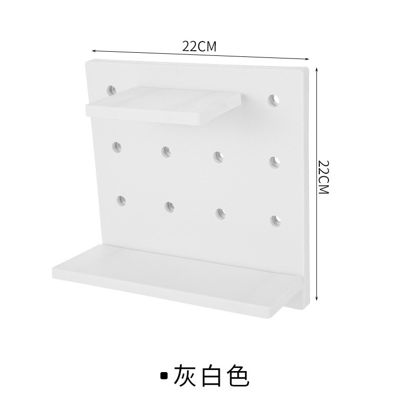 Kawaii organizador Ins estante de almacenamiento 10 unids/set decoración de la habitación de estante de pared agujero Junta baño estanterías de Accesorios de escritorio: white