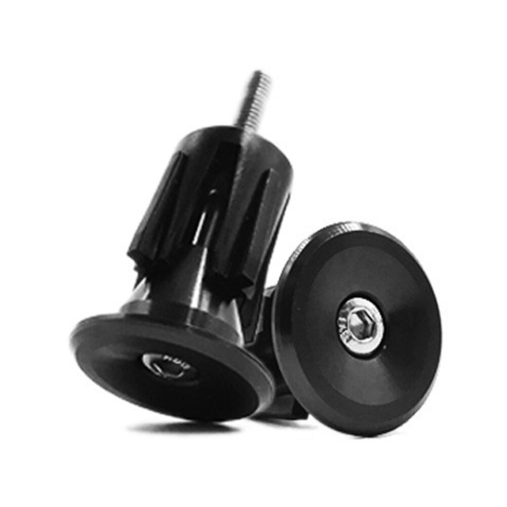 Bouchons de barre de vélo en aluminium, 2 pièces, cyclisme en plein air, guidon BEPs divertissement pour vtt, pièces de vélo pliant de route: Black