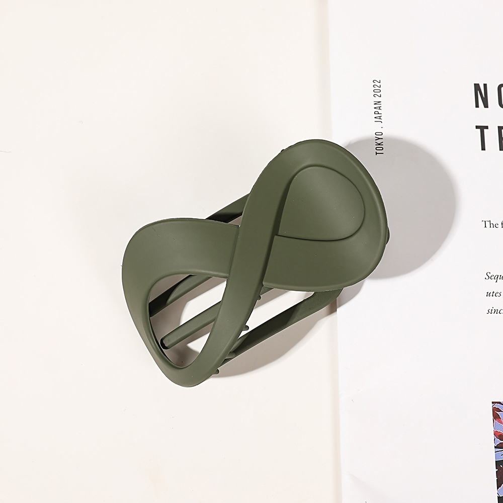 Trend PC Hair Clip Simple 8-shaped Infinity Styling Holder Shark Hair Claw Clip Hair Accessories For Women: Blue