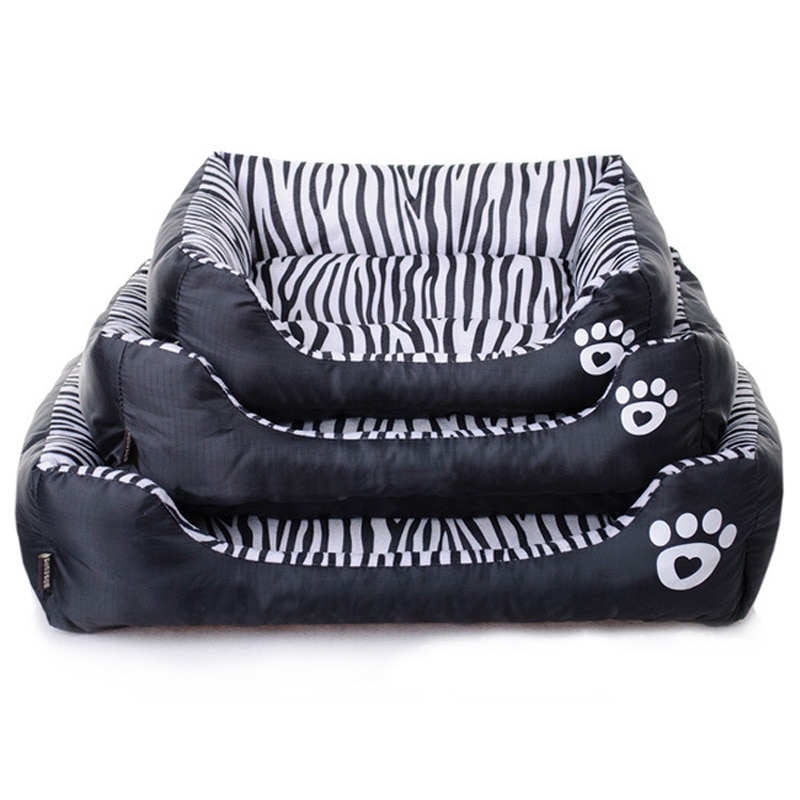 Zebra Pattern Pet Dog Bed Sofa Warm Waterproof Dog Beds for Small Dogs Puppy Cat House Mat Chihuahua Kennel Pets Product