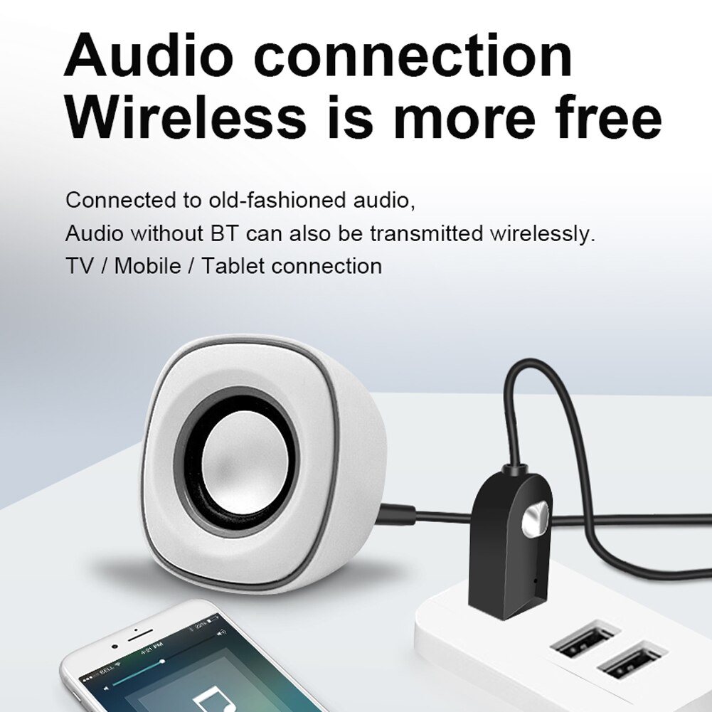 Adattatore Wireless per Dongle USB Audio adattatore musicale vivavoce Wireless da 3.5mm per ricevitore AUX Audio USB Wireless per auto