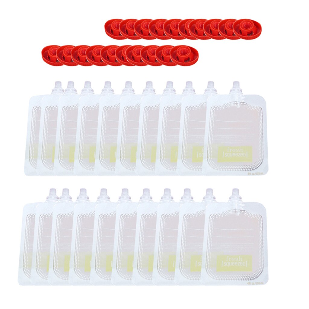 10/20/50pcs Reusable Baby Food Spout Pouch Container Baby Food Maker Fresh Fruit Distributor Infant Food Storage Squeeze #T1P: 20pcs