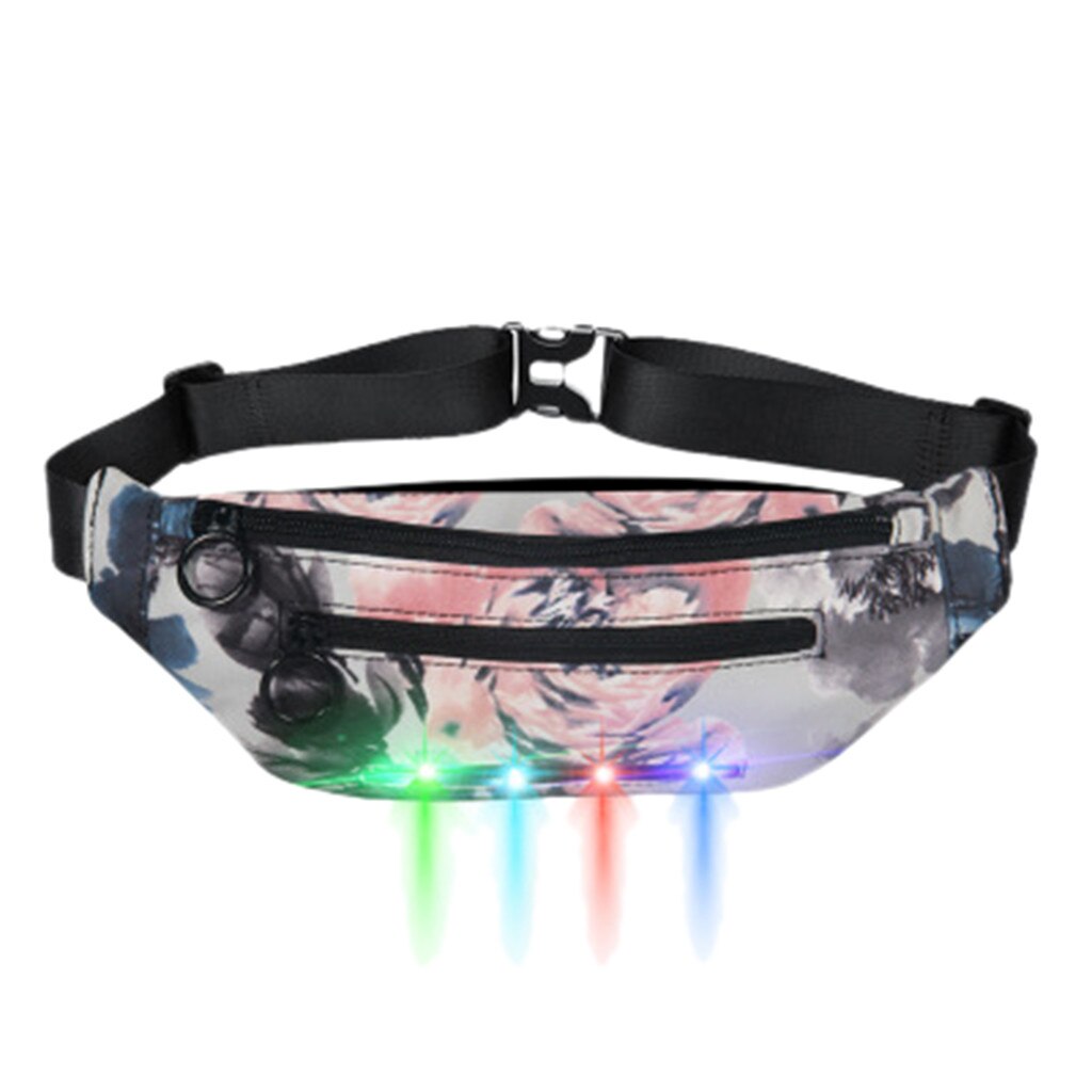 Männer Fanny Pack Led Flash-Glowing Laufen Taille Tasche Frauen Männer Reiten Wandern Telefon Geld Geldbörse Sport Gürtel Tasche Fanny packs: I