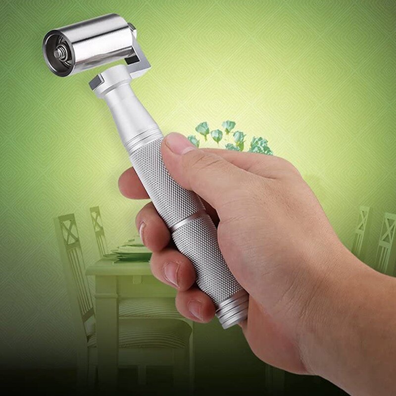 Retail 40mm Stainless Steel Wallpaper Seam Roller Tool Flat Pressure DIY Plate Hand Roller Paint Tool