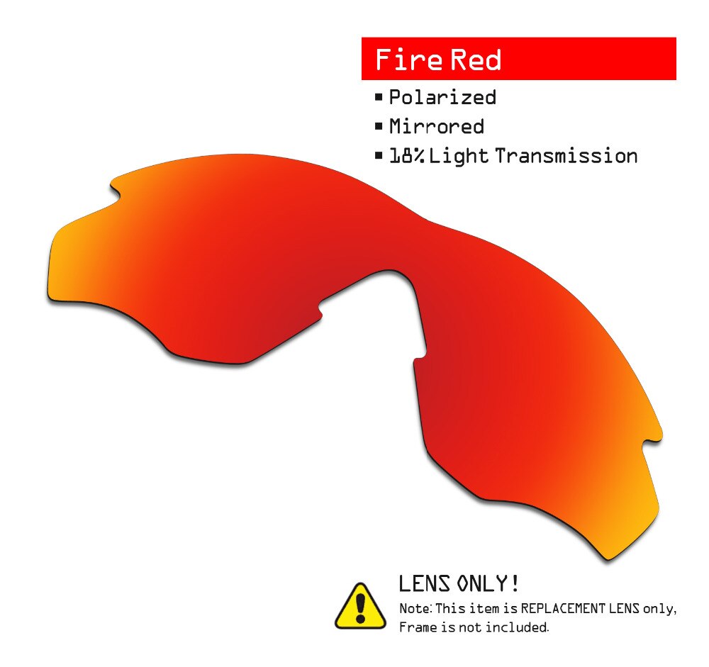 SmartVLT 2 Stuks Gepolariseerde Zonnebril Vervanging Lenzen voor Oakley M2 Stealth Zwart en Fire Red