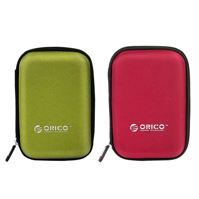 Orico 2 Pcs Phd-25 2.5 Inch Hdd Bescherming Bag Box Voor Externe Harde Schijf Opslag Bescherming Case Voor Hdd Ssd - Green & Red