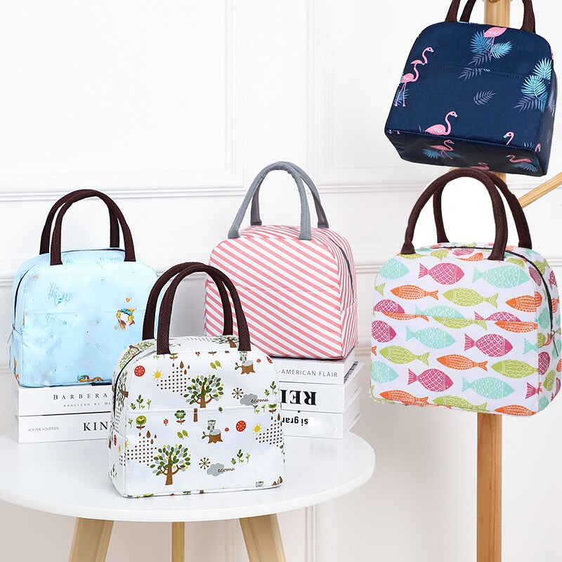 Geïsoleerde Lunch Zakken Thermische Vrouwen Picknick Tote Voedsel Doos Zakken Thermo Pouch Verse Houden Voedsel Container Lunchbox Tassen