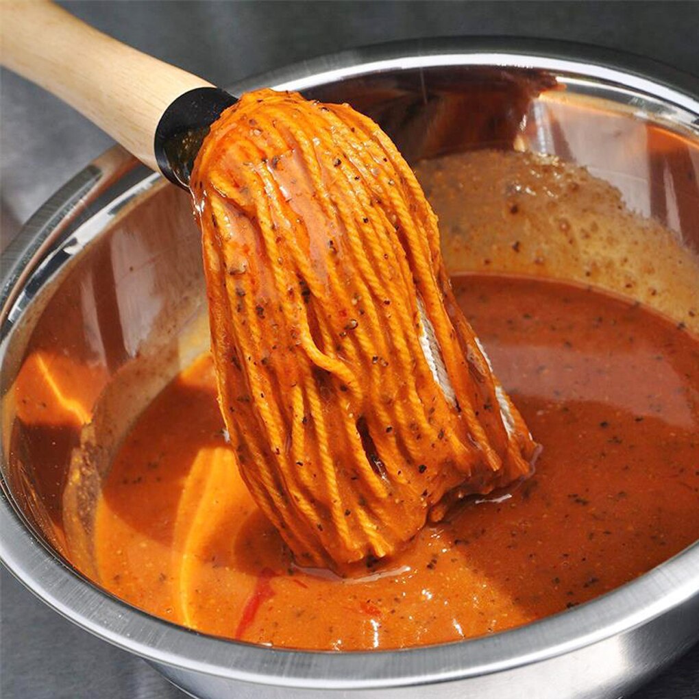 barbecue per Condimenti Mocio Barbeque griglia Fumo Diffusione Vetri Lungo Manico in Legno di salsa Di Soia Mocio