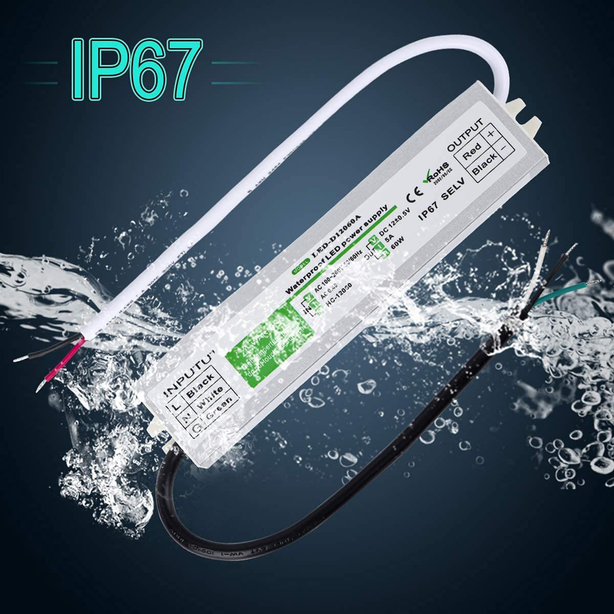 Waterdichte IP67 Led Driver Ac Dc 12V/24V 10W 20W 30W 50W 80W 100W 150W 200W Voeding Voor Strip Licht Ondergrondse Outdoor Gar