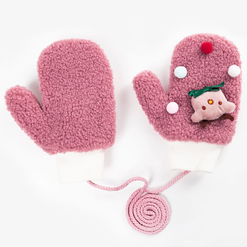 Molixinyu inverno bebê luvas para meninas e meninos bonito dos desenhos animados crianças luvas engrossar luvas quentes de malha algodão crianças luvas