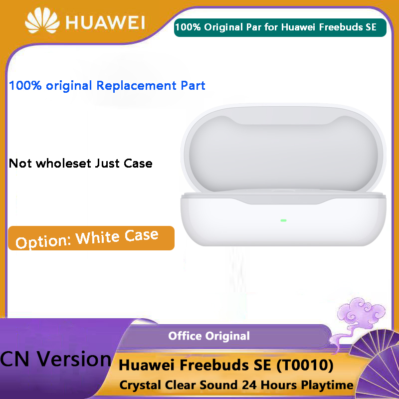 Sostituzione originale per cuffie Bluetooth senza fili Huawei Freebud Se Custodia sinistra o destra o ricarica Vendita parte singola: bianca