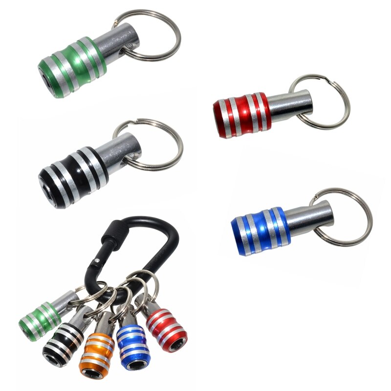 1/4inch Hex Shank Screwdriver Bits Holder Extension Bar Drill Screw Adapter Quick Release Keychain Easy Change