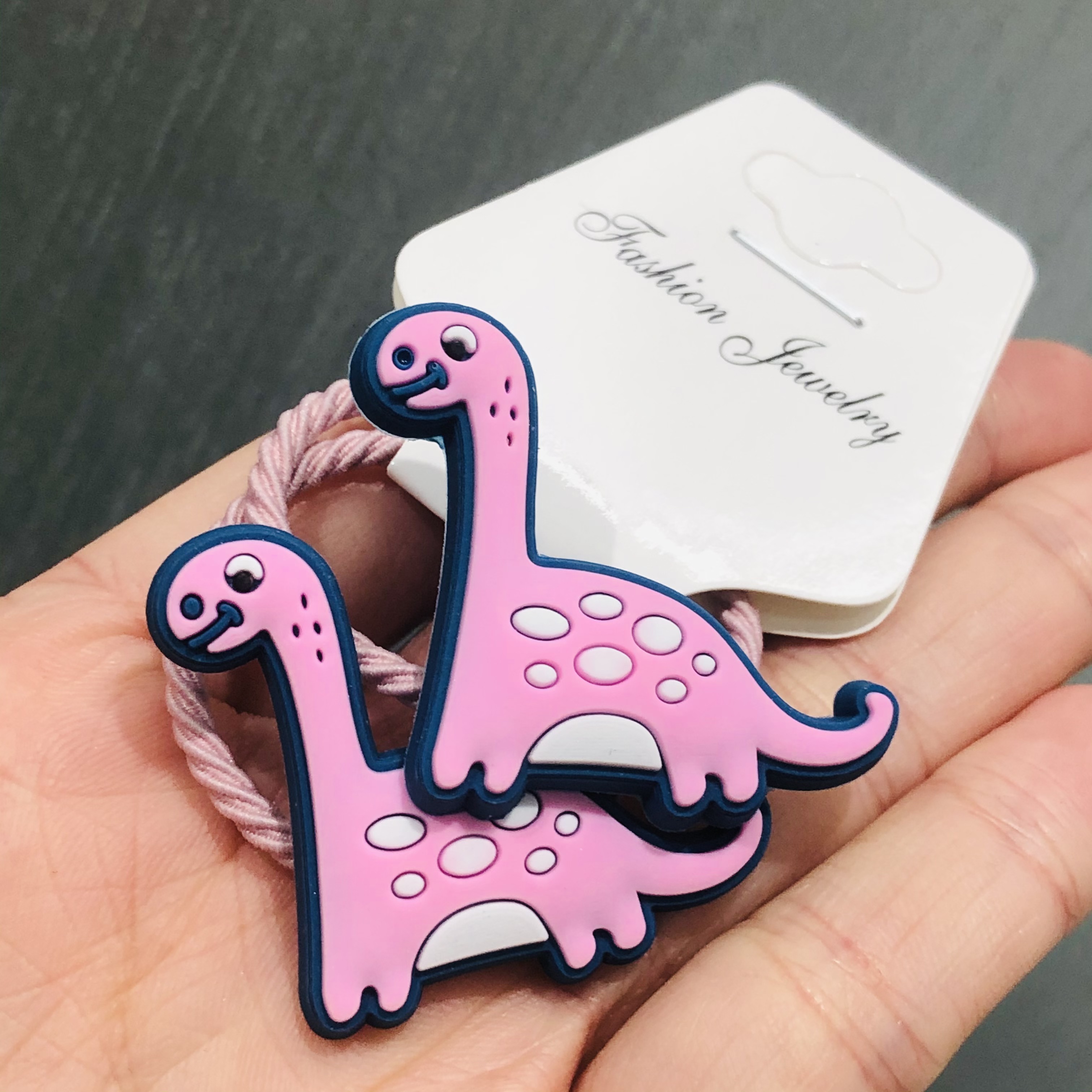 2 Teile/satz Mädchen Nette Dinosaurier Ebene Gewinde Tuch Haarnadeln freundlicher Süße Haar Clip Barrettes Stirnband freundlicher Haar Zubehör: Blau