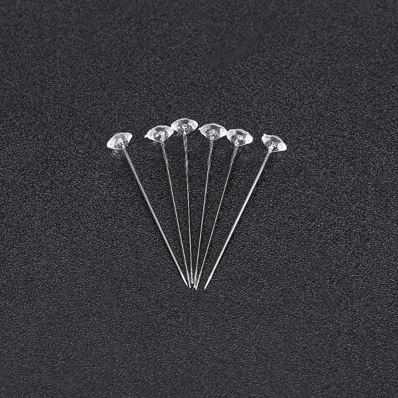 100pcs 6x40mm Big Head Pin Imitation Diamond Head Sewing Positioning Pins Stitching Needles DIY Dressmaking Tools
