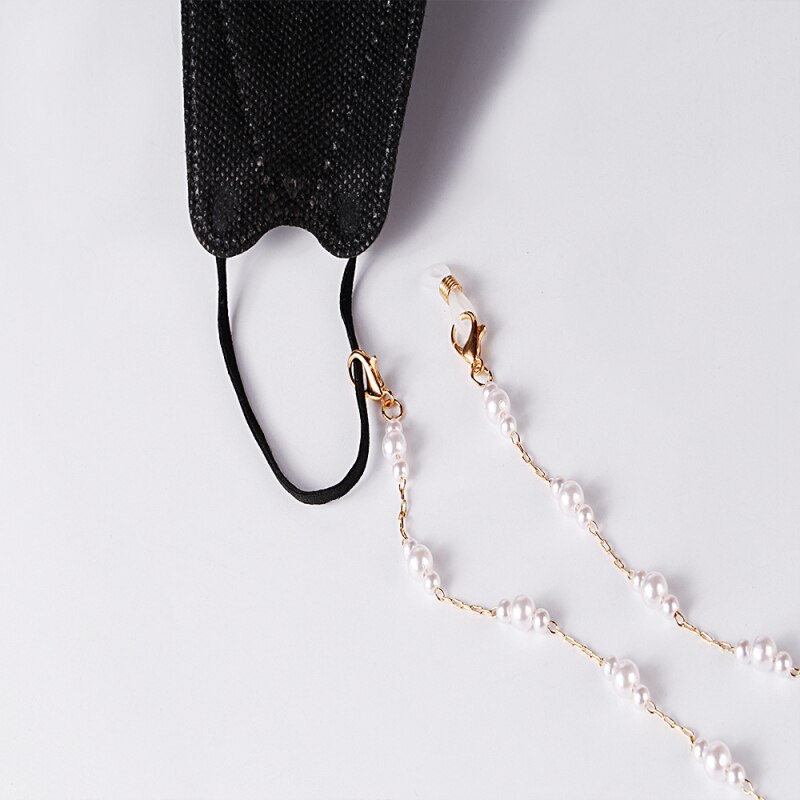 Ins Очки Цепи Parel Ster Anti-Verloren Lanyard Chain Liefde Kralen Ketting Temperament Masker Ketting
