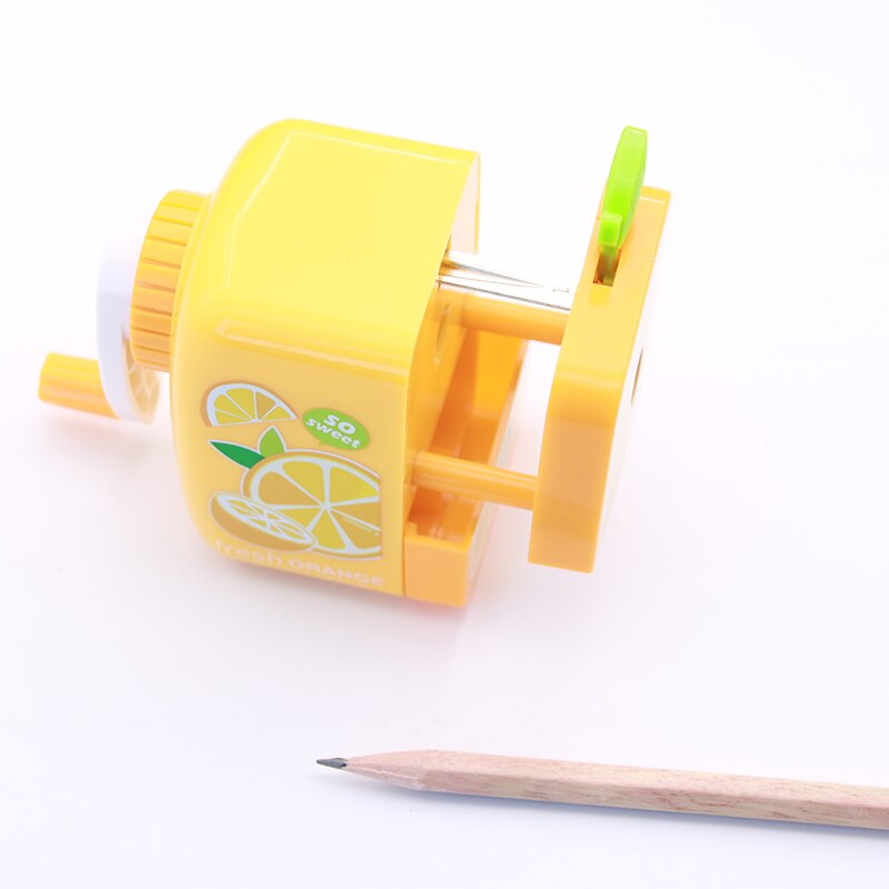 Cute Office School Fruit Hand Crank Machine Fruit Pencil Sharpener Student Pencil Sharpener Pencil Machine