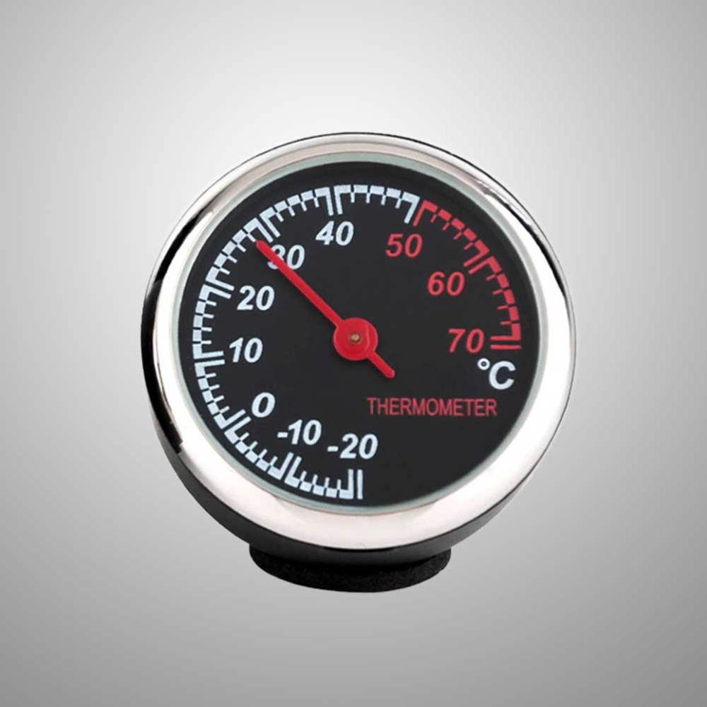 Elektronische autoklok, lichtgevende mechanische klok, thermometer, hygrometer, stalen kernwijzer voor auto (thermometer)