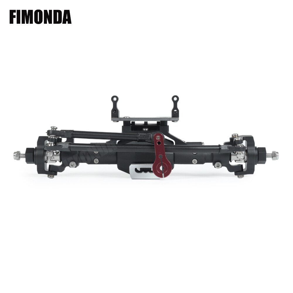 Fimonda Diamant-Vormige Aluminium Compleet Front & Achteras Voor 1/10 Rc Crawler Truck Axiale SCX10 Ii 90046 90047 Rgt 86100: Black Front Axle