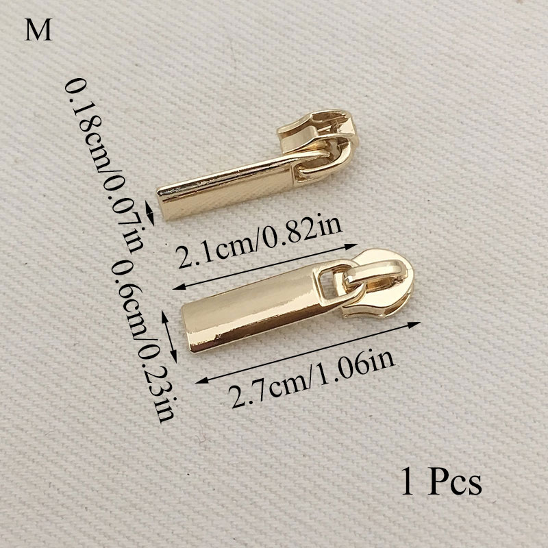 1Pcs 3# Gold Plated Fix Zip Puller/Zipper Pull Sliders Zip Head Zipper Repair Instant Removable For DIY Sewing Craft