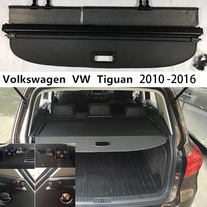 Voor Vw-Volkswagen Tiguan Achter Pakket Plank Auto Styling Kofferbak Cover Materiaal Gordijn Achter Gordijn Intrekbare spa
