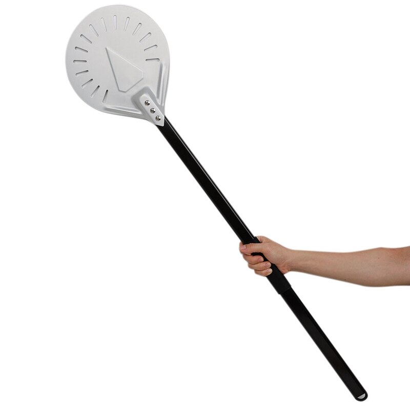 Long Handle Perforated Removable Pizza Turning Peel Pizza Shovel Aluminum Pizza Peel Paddle Peel: Licht Geel