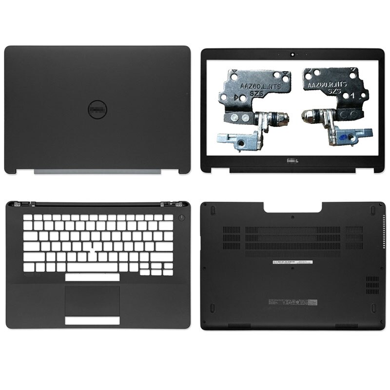 For Dell Latitude E7470 Laptop LCD Back Cover/Front Bezel/Hinges/Palmrest/Bottom Case/Hinge Cover Top Case OFVXOY Non Touch