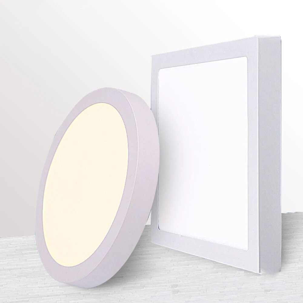 Oświetlenie panelowe LED 9W 15W 25W Okrągłe/kwadratowe Downlight AC/DC 12V 24V Lampa sufitowa LED do oświetlenia kuchni i łazienki