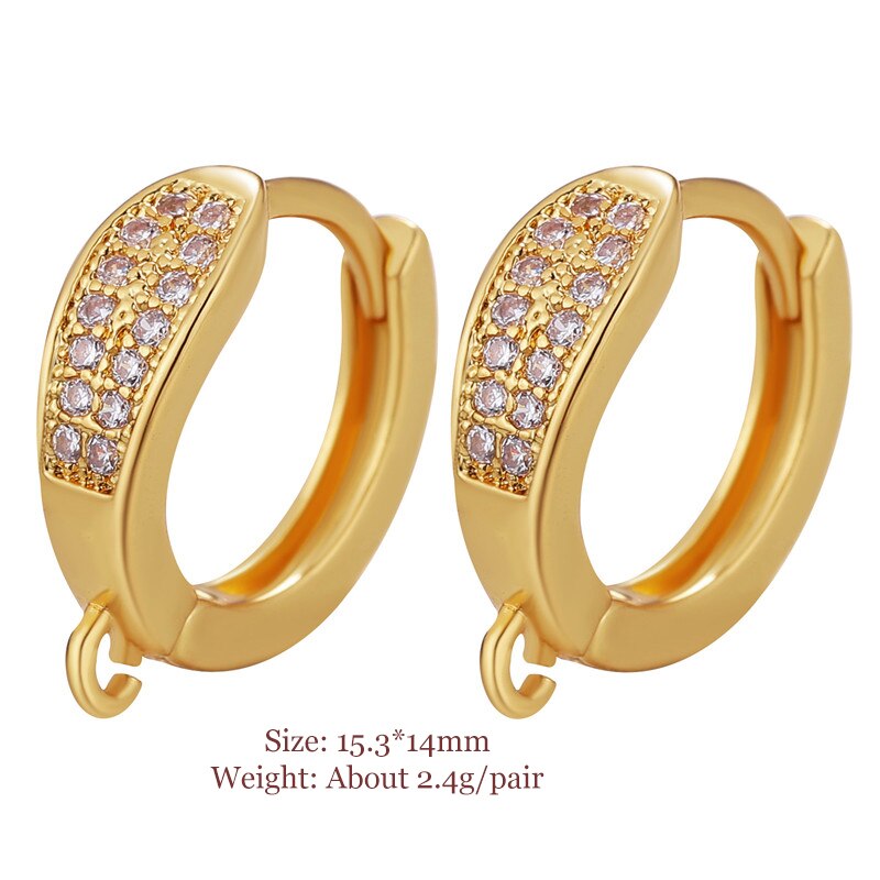 Multi-Stil Glänzende Strass Ohrring Haken Verschlüsse Zirkon Ohrringe Erkenntnisse Für Frauen DIY Schmuck Zubehör Liefert: 1661