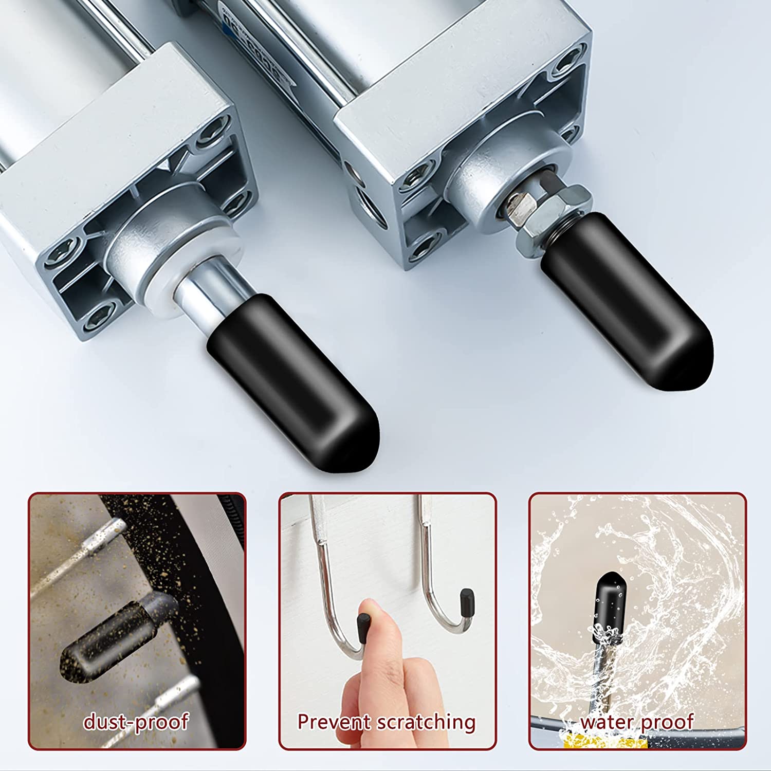 5-50 st Rubberen Eindkappen Schroef Eindkap Cover Plastic Buis Naaf Draad Protector Push-fit Caps rubberen schroefdraad cap