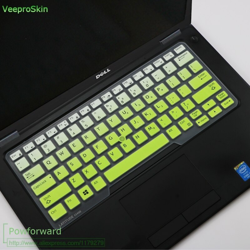 Osłona na klawiaturę laptopa skóry dla Dell Latitude E7290 E7280 E7380 E7390 7370 13.3 cal/E7250 5250 7270 5270 7389 5270 12.5'': fdegreen