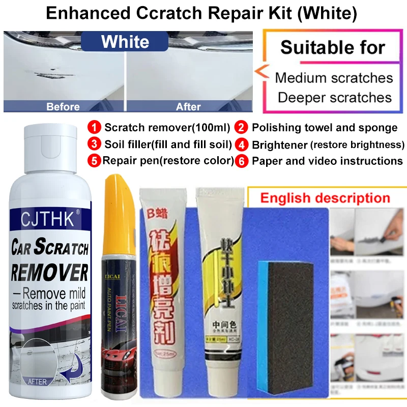 Auto Kras Remover Verf Care Tools Auto Swirl Remover Krassen Reparatie Polijsten Auto Body Slijpen Compound Anti Kras Wax: Bruin