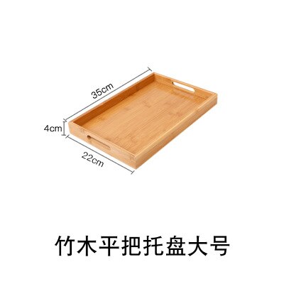 Bandeja Rectangular de bambú para té, bandeja de madera para pan, plato de madera para pizza, carne, plato de hotel de estilo japonés: F