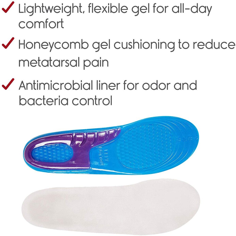 Full Length Orthotics Shoe Inserts Cushion Soles for Heels Arch Support Plantar Fasciitis Massaging Flat Feet