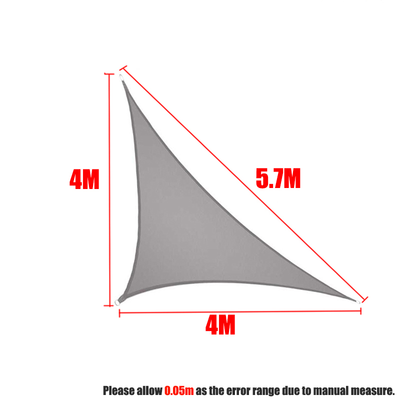 300D Grijs Alle Size Waterdichte Vierkante Rechthoek Driehoek Zon Zonnezeil Tuin Terras Luifel Zwemmen Schaduw Kamp Wandelen Yard Luifels: 4x4x5.7m