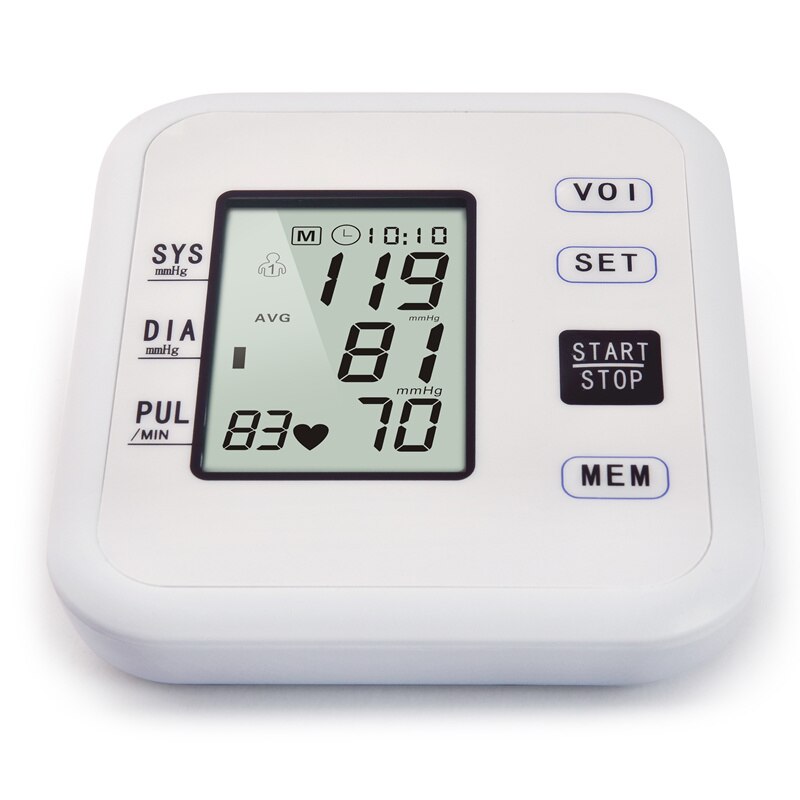 Overarmstype elektronisk blodtryksmåler automatisk digital overarm blodtryksmåler maskine pulsslagsmåler