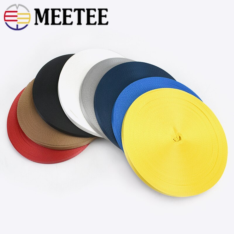 45meter Meetee 10mm Bunte Nylon Gurtband Band Straps Bias Band für Handgemachte Arbeit Karten Strap Kleidung Nähen Zubehör