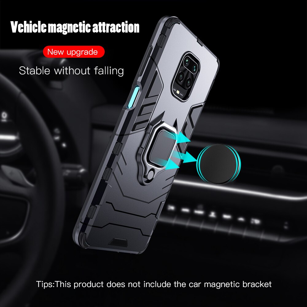 KEYSION Schokbestendig hoesje voor Xiaomi Redmi Note 9s Magnetische achterkant Telefoonhoes voor Redmi Note 9 Pro Max Note 8 Pro 8 8T 8A 7 7a K30