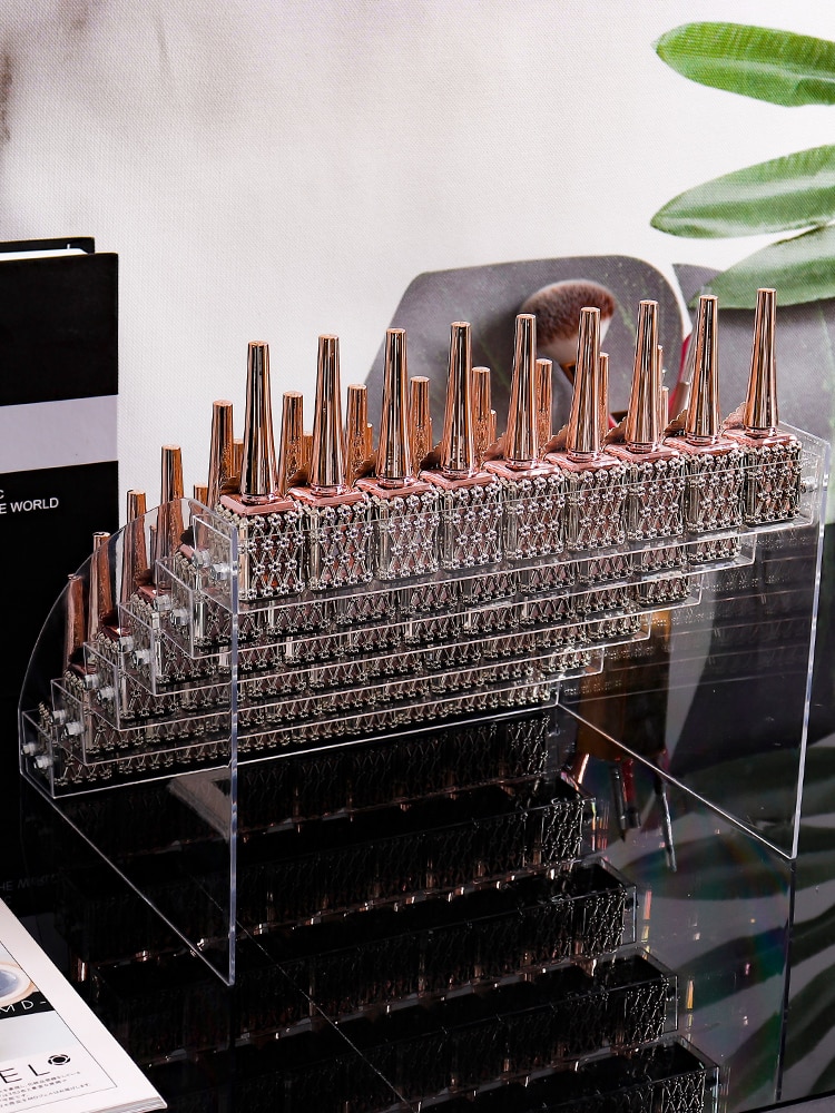 Multi-Lagen Nagellak Display Rack Acryl Nagellak Houder Cosmetische Lippenstift Organizer Manicure Hulpmiddel Opbergdoos